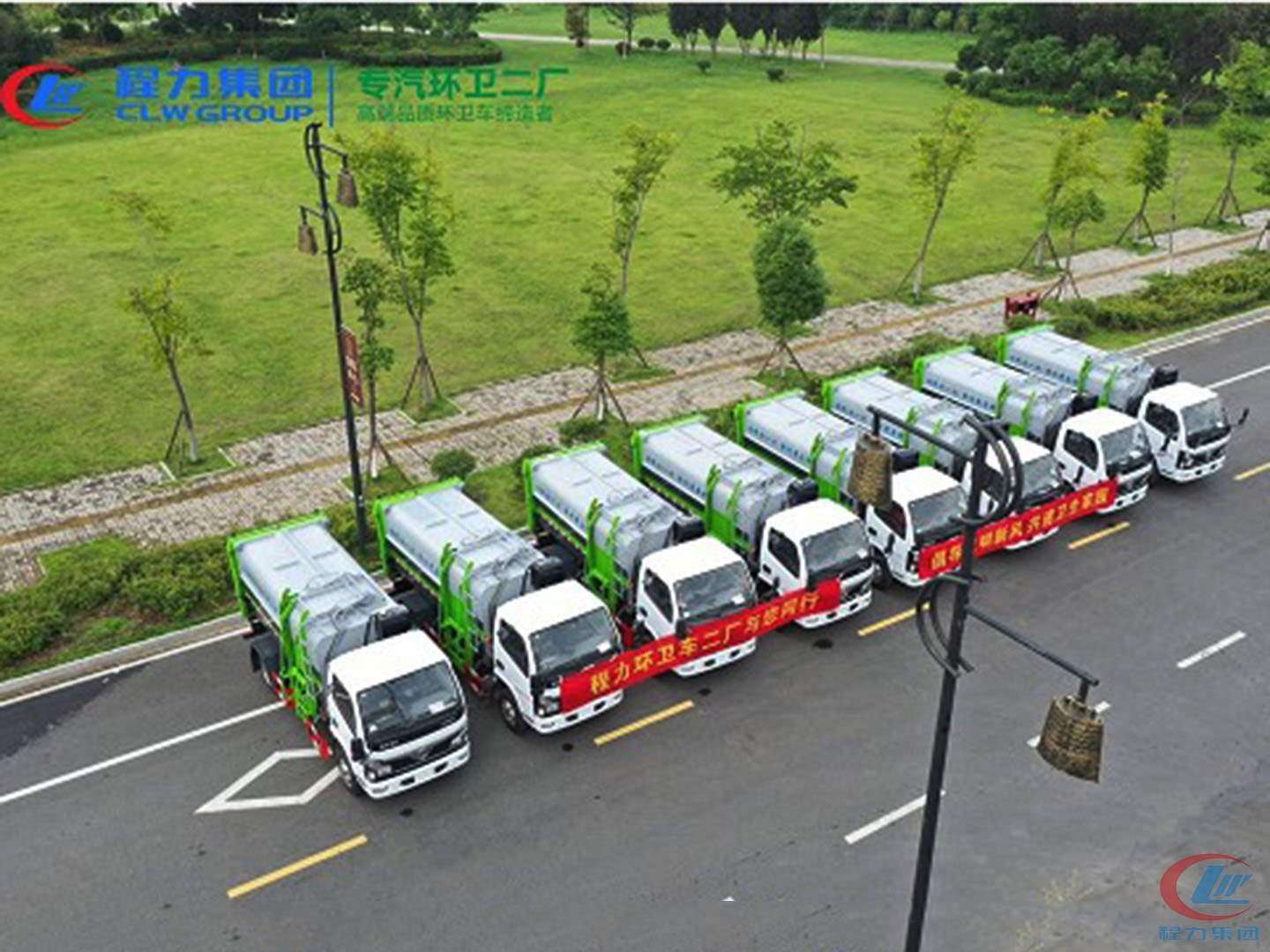 德信国六东风福瑞卡5方餐厨垃圾车批量交车