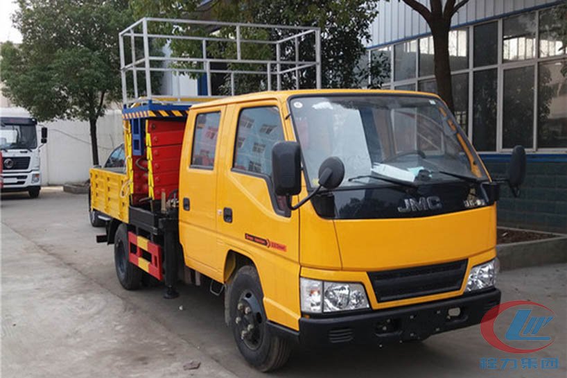 湖北程力江铃10米升降平台高空作业车高清图