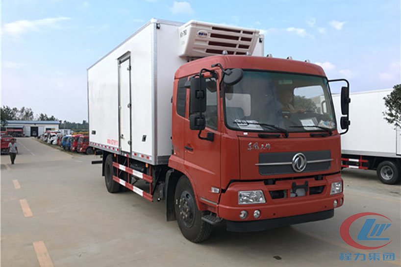 德信东风天锦冷藏车（厢长6.1米）侧面图